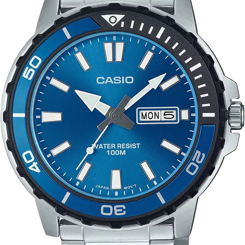 Casio Analogue Blue Dial Japan Quartz Men's Watch- MTD-125D-2A1V